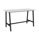 Cubit Bar Leaner 1800Wx900D White Top / Black Frame