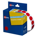 Avery Dot Stickers Dispenser 937235 14mm Round Red Pack 1050