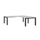Novah Corner Desk 1800Wx1800Wx700Dmm White Top / Black Frame