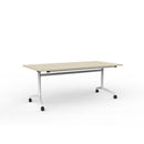 Team Flip Table 1800wx900d Nordic Maple Top / White Frame