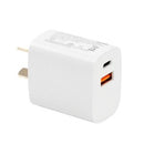 Dynamix Universal Compact USB Wall Charger 20W USB-C + QC3.0 USB-A