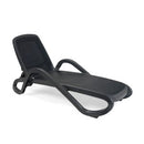 Alfa Sun Lounger Charcoal Frame Charcoal Fabric
