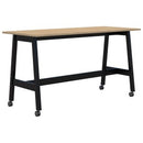 Modella II Mobile Leaner 1800x800 Classic Oak Top Black Frame