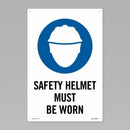 Safety Helmet To Be Worn Sign PVC 230mm x 300mm