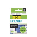Dymo D1 Labelling Tape 24mm x 7m Black On Yellow