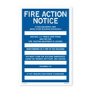 Fire Action Notice Sign PVC 230x300mm