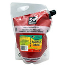 5 Star NZACRYL Acrylic Paint 1.5 Litre Pouch Cool Red
