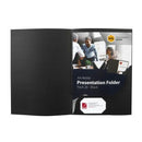 Marbig Presentation Folder Single Pocket Matt A4 Black Pack 20