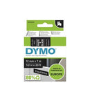 Dymo D1 Labelling Tape 12mm x 7m White On Black