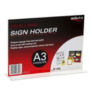 Deflecto Sign/Menu Holder Double Sided Landscape A3 Clear