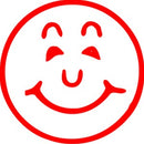 Dixon Self-Inking Stamp Smiley Face With Red Ink Red