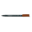 Staedtler Lumocolor Universal Pen Permanent S Brown Pack 10
