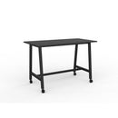 Cubit Bar Leaner With Castors 1600dx800w Black Top/black Frame