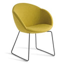 Eden Amelia Visitor Chair Black Sled Base
