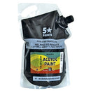 5 Star NZACRYL Acrylic Paint 1.5 Litre Pouch Black