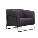 Maxwell Sofa Chair 1 Seater Charcoal Fabric