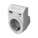 Moki Travel Adaptor Plus Inbound Eu To Au/nz + Pd20w Typec & Qc 3.0 Usba