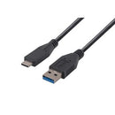 Dynamix 2m Usb 3.1 Usb-c Male To Usb-a Male Cable Black