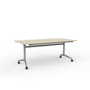 Team Flip Table 1800wx900d Nordic Maple Top/silver Frame