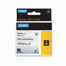Dymo Rhino Labelling Tape Industrial Self Laminating 24mm x 5.5m BlackOn White