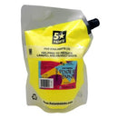 5 Star Tempera Poster Paint 1.5 Litre Pouch Fluoro Yellow