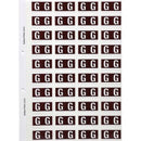 Filecorp ColourFind Lateral File Labels Alpha Letter G 25 x 42mm BrownSheet 40