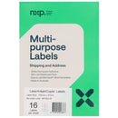 NXP Multi-Purpose Labels Laser Inkjet 105 x 37mm 16 Per Sheet Pack 1600