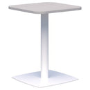 Classic Square Table 600x600 Silver Strata/White