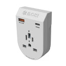 Moki Travel Adaptor Plus Inbound World Excl Europe To Au/nz + Pd20w Typec & Qc 3.0 Usba