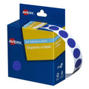 Avery Dot Stickers Dispenser 937236 14mm Round Blue Pack 1050