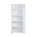 Bookcase 5 Tier 800Wx300Dmm White