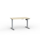Haven Boost Electric Desk 1200x700 Nordic Maple Top Silver Frame