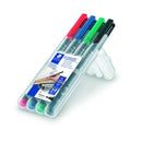Staedtler Lumocolor Overhead Projection Pen Permanent Fine Assorted Colours Set 4