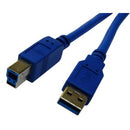 Dynamix USB 3.0 USB-A Male to USB-B Male Cable Blue 2m