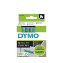 Dymo D1 Labelling Tape 12mm x 7m Black On Green