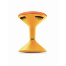 Jari Stool Yellow Upholstered Seat White Base Height Adjustable 400mm- 500mm