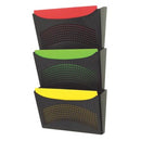 Marbig Enviro Wall Pocket 3 Compartments Black