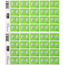 Filecorp C-Ezi Lateral File Labels Alpha Letter P 24 x 31mm Light GreenSheet 40