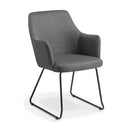 Olli Visitor Chair Charcoal / Black Sled Base