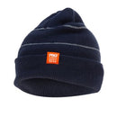 Navy Beanie With Retro-reflective Stripes