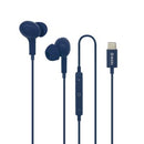 Moki Wired Earphones USB-C with Inline Mic & Control Blue