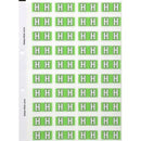 Filecorp ColourFind Lateral File Labels Alpha Letter H 25 x 42mm Light Green Sheet 40