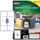 Avery L7914 Ultra Resistant Laser Labels 99.1x67.7 8up 10/pk