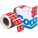 Codafile Lateral File Labels Number 0 25mm Pack 500