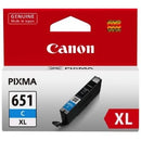 Canon PIXMA Inkjet Ink Cartridge CLI651XL High Yield Cyan