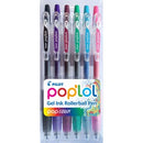 Pilot Pop'lol Gel Ink Pen Retractable Fine 0.7mm Assorted Colours Pack 6