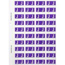Filecorp ColourFind Lateral File Labels Alpha Letter J 25 x 42mm PurpleSheet 40