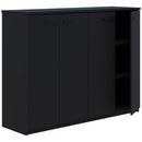 Pryme Storage Cabinet Hinged Door Non Locking 1600Wx1200H Black
