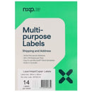NXP Multi-Purpose Labels Laser Inkjet 98 x 38mm 14 Per Sheet Pack 1400