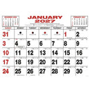 Easy2C 2027 Wall Calendar Month To View King Size